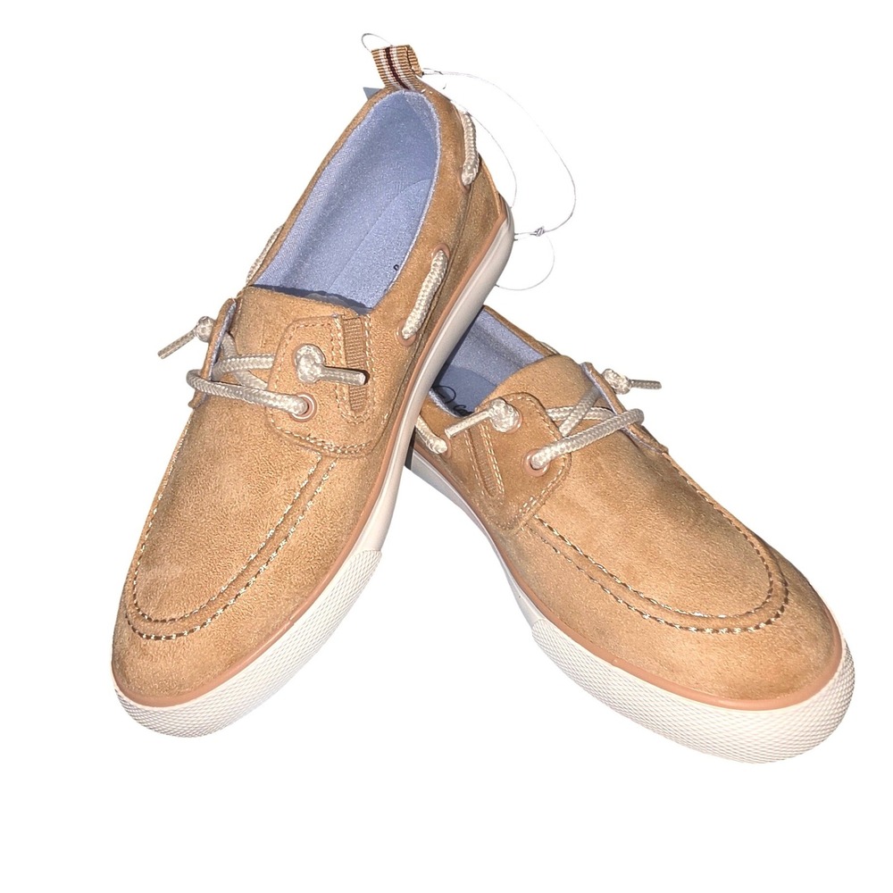 Cat & Jack Reece Beige Boat Shoe Sneakers Kids Size 1 NWT